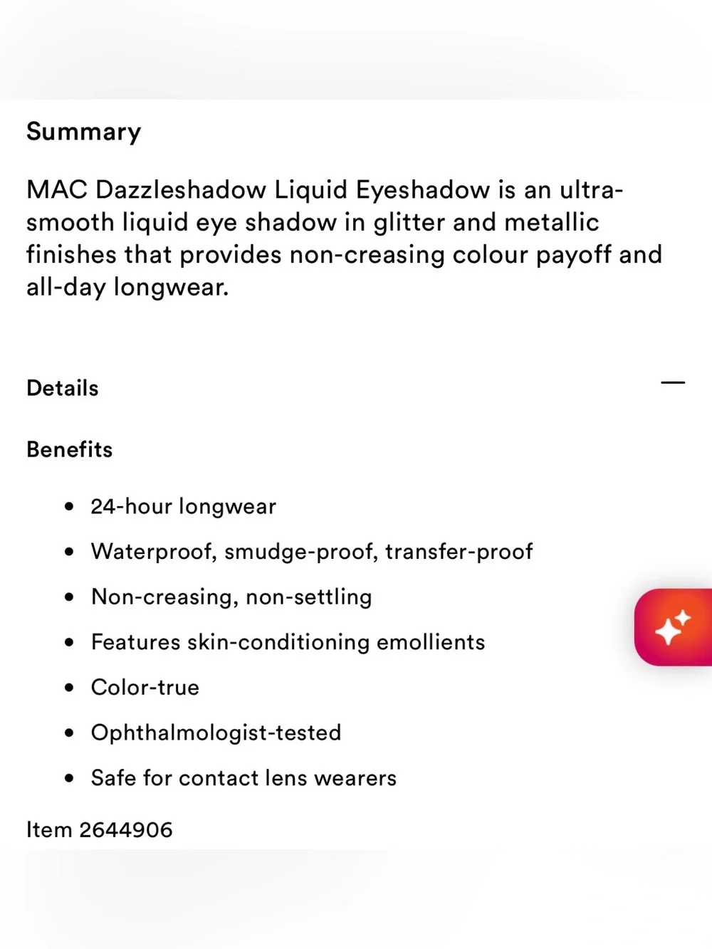MAC Cosmetics high impact